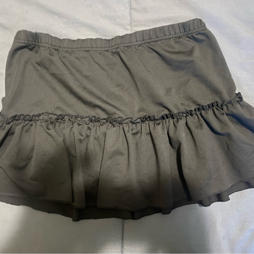 Black Ruffled Mini Skirt